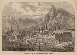 Village of Oberammergau, Bavaria, venue of an annual Passion Play