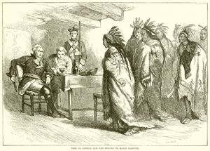 Visit of Pontiac and the Indians to Major Gladwin by English School