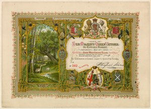 Visit of Queen Victoria to Epping Forest, 1882 by English School