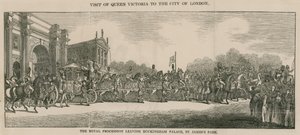 Visit of Queen Victoria to the City of London, Leaving Buckingham Palace
