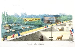 Visitors at the Jardin de Plantes, Paris, from De Paris a Douvres by Roger Bookem, 1822