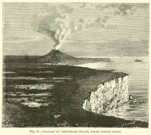 Volcano in Amsterdam Island, South Indian Ocean by English School