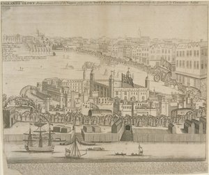 Wagons of Treasure Being Taken into Tower of London, 1744 by English School