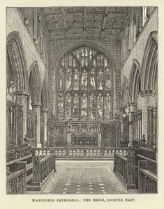 Wakefield Cathedral, the Choir, looking East by English School