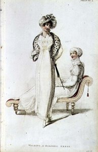 Walking and Morning Dress, Fashion Plate from Ackermann