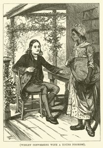 Wesley Conversing with a Young Negress by English School