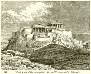 West View of the Acropolis by English School