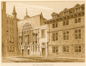 West Front of Guildhall Chapel, London by English School