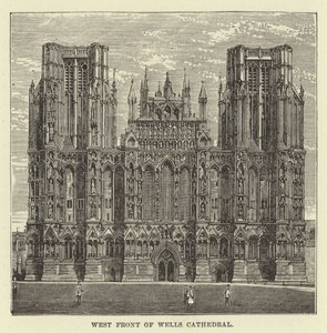 West Front of Wells Cathedral by English School