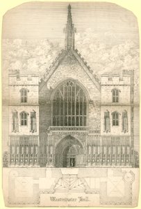 Westminster Hall, London, Including a Ground Plan of the Building by English School