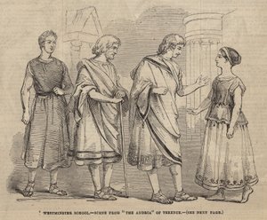 Westminster School - Scene from The Andria of Terence by English School