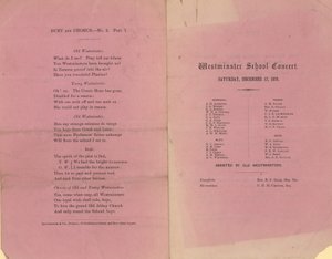 Westminster School Concert by English School
