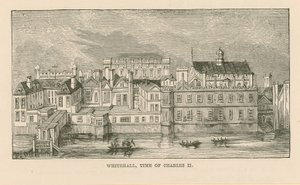 Whitehall from the River Thames by English School