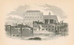 Whitehall from the River Thames by English School