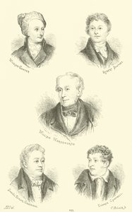 William Cowper, Robert Southey, William Wordsworth, Samuel Taylor Coleridge, Thomas Campbell by English School
