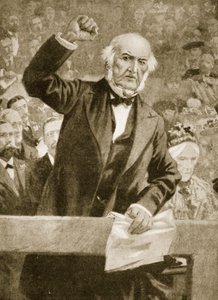 William Gladstone speaking at a meeting in Liverpool on 24th September 1896 by English School