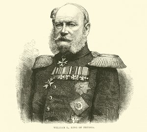 William I, King of Prussia, July 1870 by English School