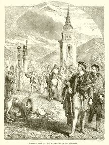 William Tell in the Marketplace of Altdorf by English School