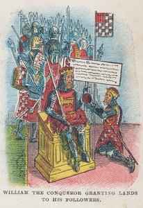 William the Conqueror Granting Lands to His Followers by English School