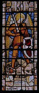 Window depicting a Power from the angelic Hierarchy by English School