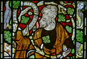 Window depicting Isaiah on the Tree of Jesse by English School
