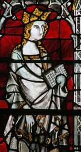 Window depicting St Catherine by English School