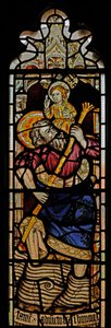 Window Ew depicting St Christopher by English School