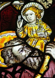 Window Ew depicting St Christopher by English School