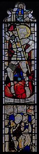 Window Ew depicting St George; St Mary Cleopas, Alphaeus and Their Children by English School
