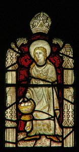 Window depicting St Dorothy by English School