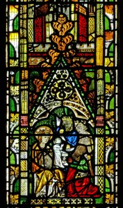 Window N2 depicting the Adoration of the Magi