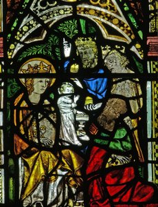 Window N2 depicting the Adoration of the Magi by English School