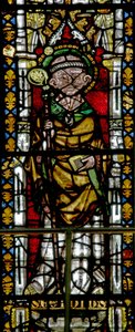 Window depicting St Giles by English School
