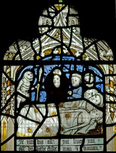 Window N3 depicting the Last Fifteen Days of the World (the Pryke of Conscience window): Death visits everyone by English School