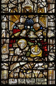 Window depicting St Martin has a vision of Christ