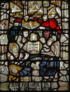 Window depicting the death of St Martin by English School