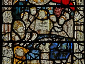 Window depicting the death of St Martin
