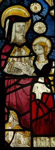 Window depicting St Anne Teaching the Virgin to read by English School
