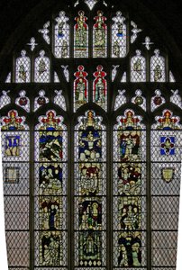 Window Ww depicting Fragments and Panels Reassembled by Eric Milner-White 1955-57 by English School