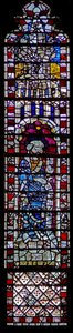 Window depicting St Peter with a Creed scroll by English School