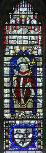 Window depicting an archbishop by English School