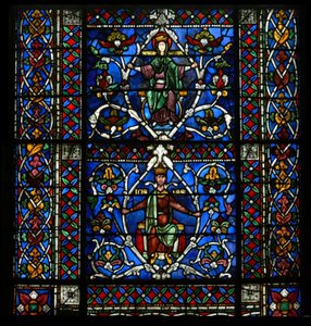 Window corona-wII depicting the Tree of Jesse