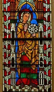 Window depicting St. Catherine by English School