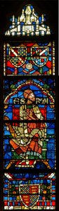 Window depicting a genealogical figure: Escrom by English School