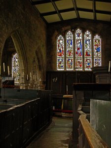 Window depicting a view of the east end of the choir by English School