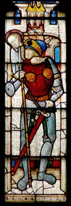 Window depicting an Enemy of the Church by English School
