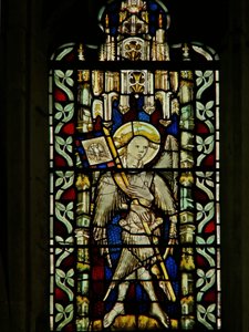 Window depicting the angel Gabriel by English School