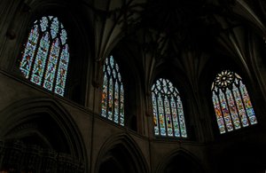 Window depicting the north side of the choir by English School