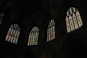 Window depicting the south side of the choir by English School