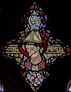 Window 5 depicting Bishop Erkenwald by English School